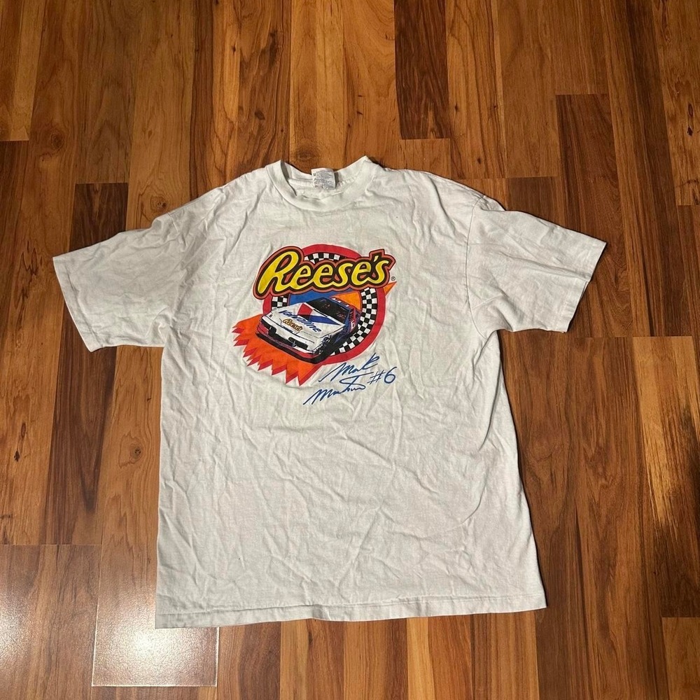 Vintage nascar t shirt mark martin Reese's racing car t shirt. XL single stitch